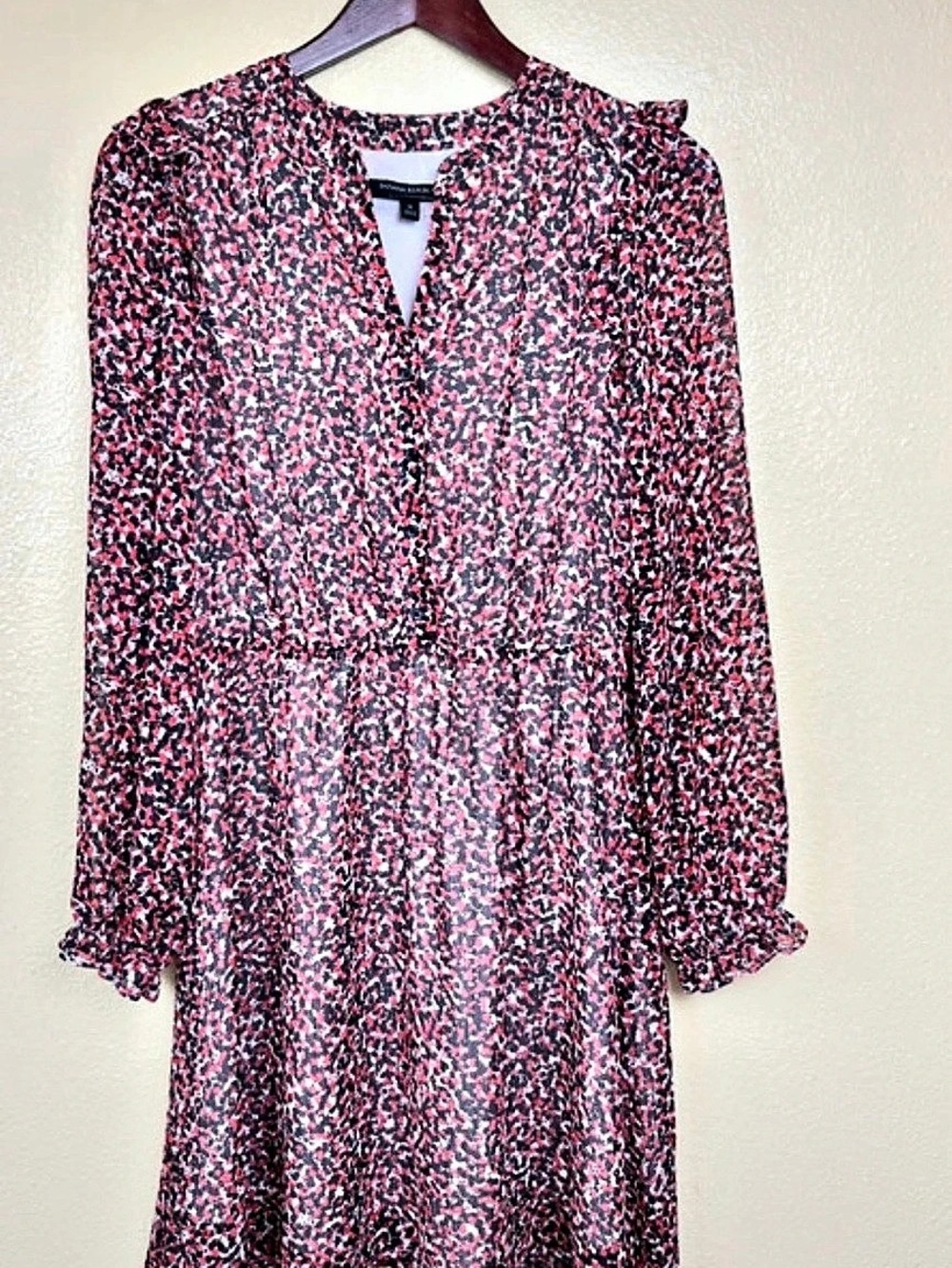 Banana Republic Printed Long Sleeve Mini Dress Size Medium